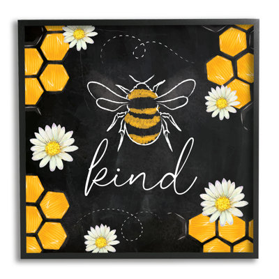 " Bee Kind Honeycomb Pattern "