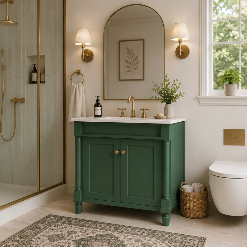 Meuble-lavabo 30 po, Vert