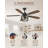 52" 5-Blade Vintage Caged Ceiling Fan with Light, Remote Control , 6+1 Speed Reversible DC Motor