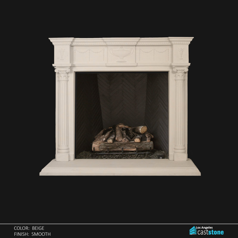 Habillage de foyer Habana, Beige lisse