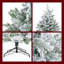 Arbre de Noël artificiel à charnière de qualité supérieure de 7 pi avec support en métal - Branches artificielles pour la maison / le bureau-2116585978-2116585977