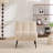 24.4" Wide Modern Upholstered Armless Chair With Black Metal Legs, Velvet Accent Chair For Living Room,Bedroom,Office And Reading Room,Beige-909353452