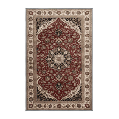 Machine Washable Persian Gray Area Rug