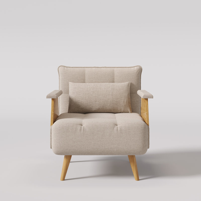 Canapé-lit rembourré convertible, chaise-lit réglable 3-en-1, H 32,3 po x l 28,4 po x P 31,5 po