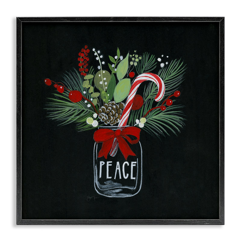 Paix, canne à sucre, estampe numérique par Janet Tava, Giclée encadrée noir minuit, H 17 po x l 17 po