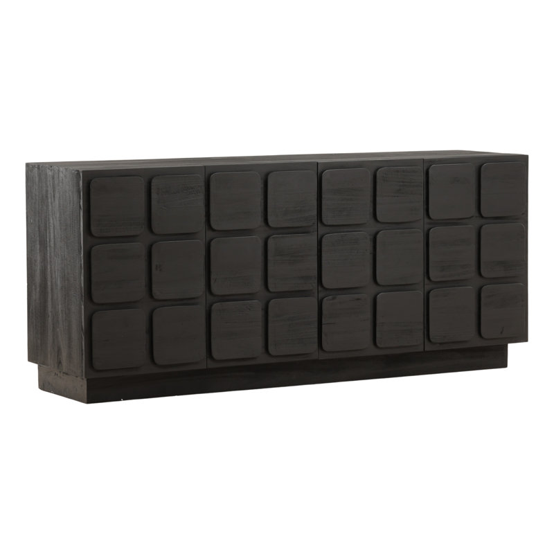 Marika 37" Wide Sideboard, Black, 34.74" H x 71.57" W x 18.11" D