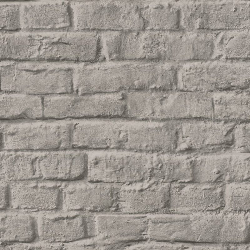 The Loft Collection Brick Effect Wallpaper Roll, Brown