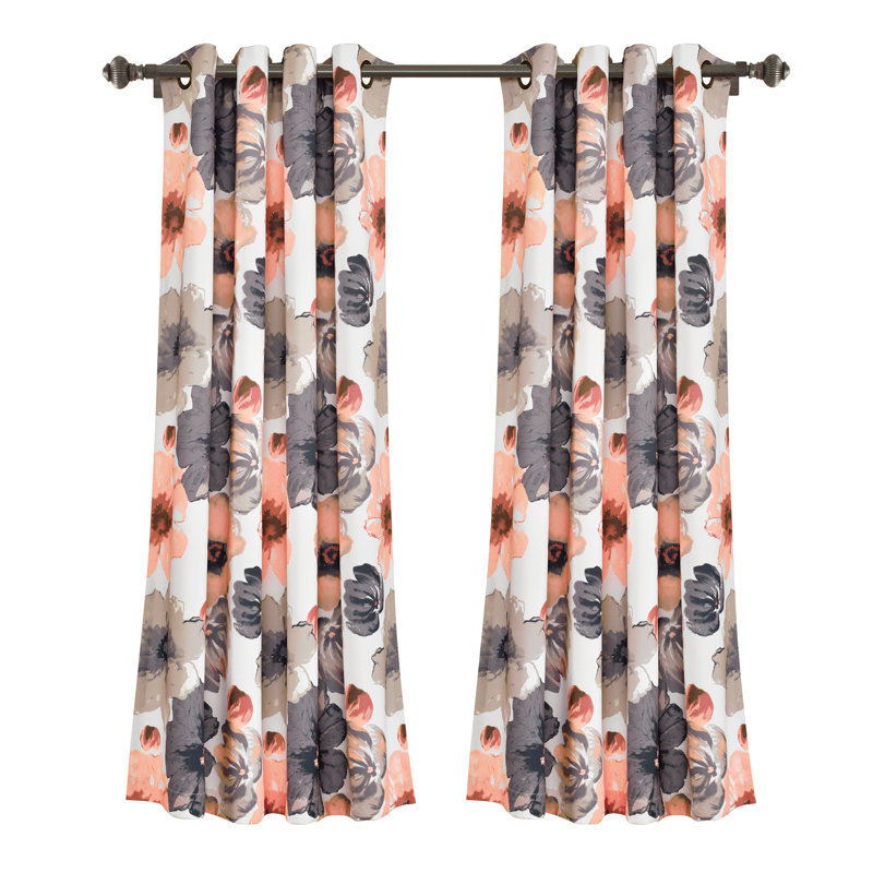 Paire de rideaux obscurcissant à motif floral Lush Decor Leah (ensemble de 2)