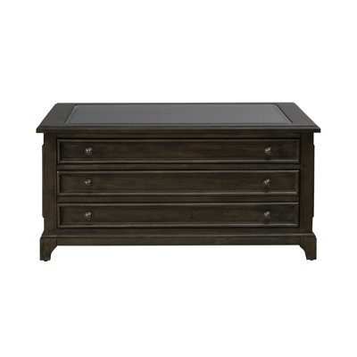  Tawona Square Collector Cocktail Table w/ Glass Top