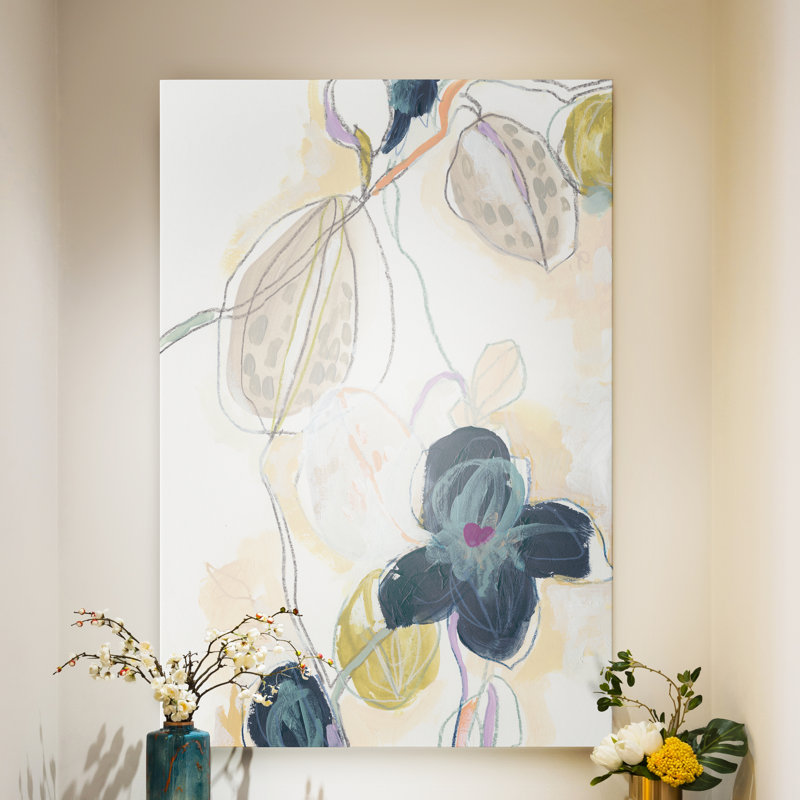 «Abstracted Orchid I», reproduction sur toile, H 12 po x l 8 po x P 1 po, Toile tendue