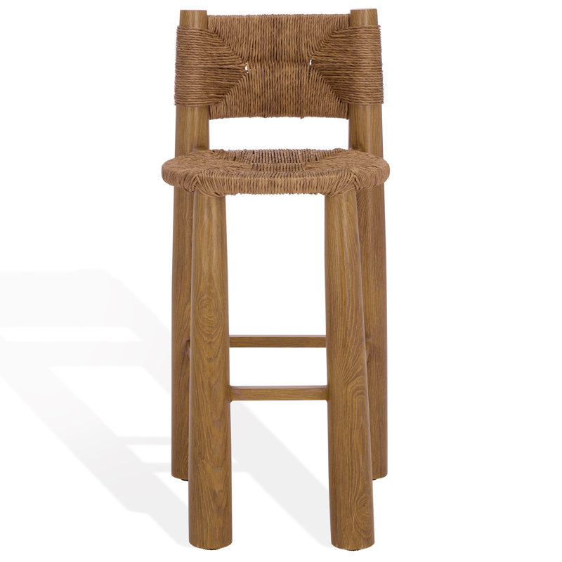 Romona Rattan Weaving Round Outdoor Barstool