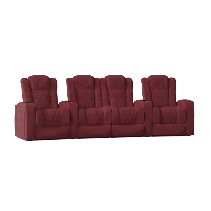 Sièges configurables home theater (rangée de 4), Sangria Smartsuede