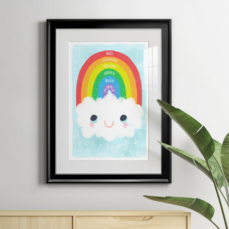 Rainbow Colors - Reproduction d'art graphique encadré, Noir, H 22,5 po x l 30,5 po x P 1,5 po