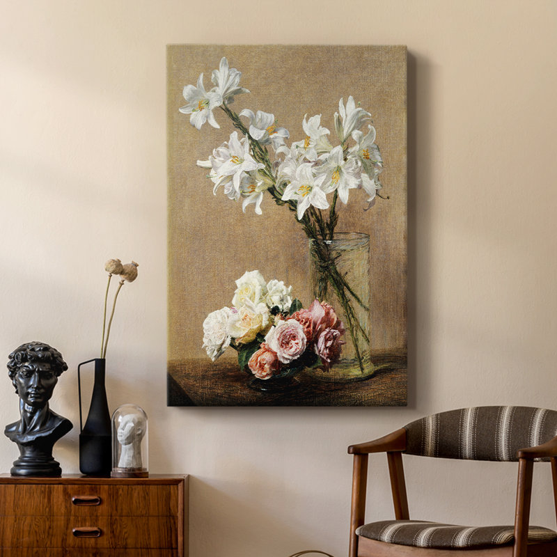 «Vintage Floral Print», imprimé de fleurs sur mesure, H 36 po x l 24 po
