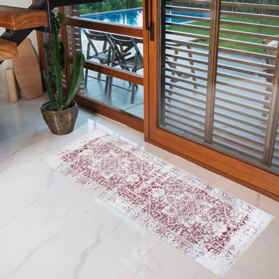 Jasik Washable Abstract Indoor Rug