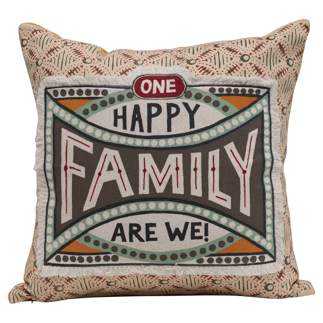 Family Cotton Throw Pillow Creative Co-Op