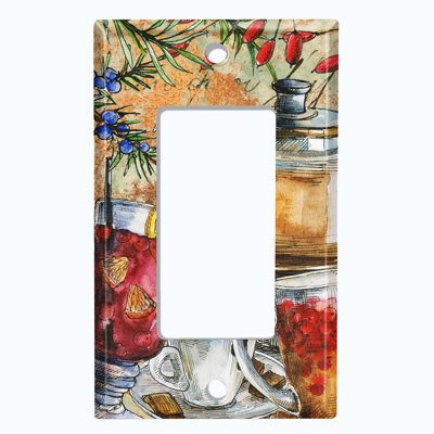 Patterned 1 - Gang Rocker Standard Wall Plate