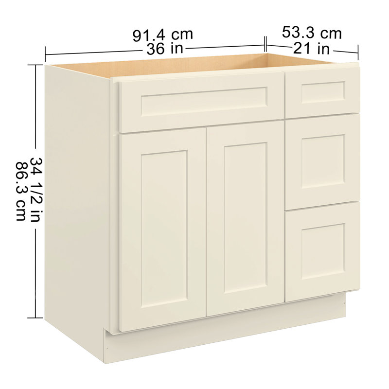 Base de meuble-lavabo antique en contreplaqué blanc antique pour salle de bain - résistance et élégance, Blanc antique