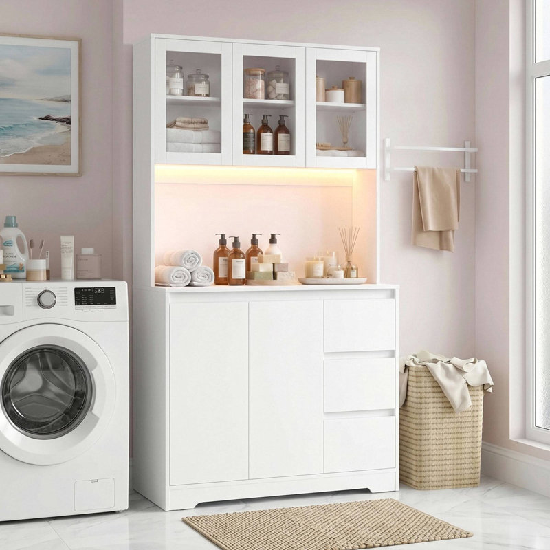 Armoire de salle de bain autoportante Rhodell