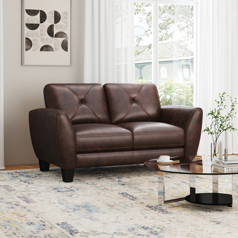 Canapé Wayna Classic Luxury, Brun, H 35 po x l 62 po x P 36 po