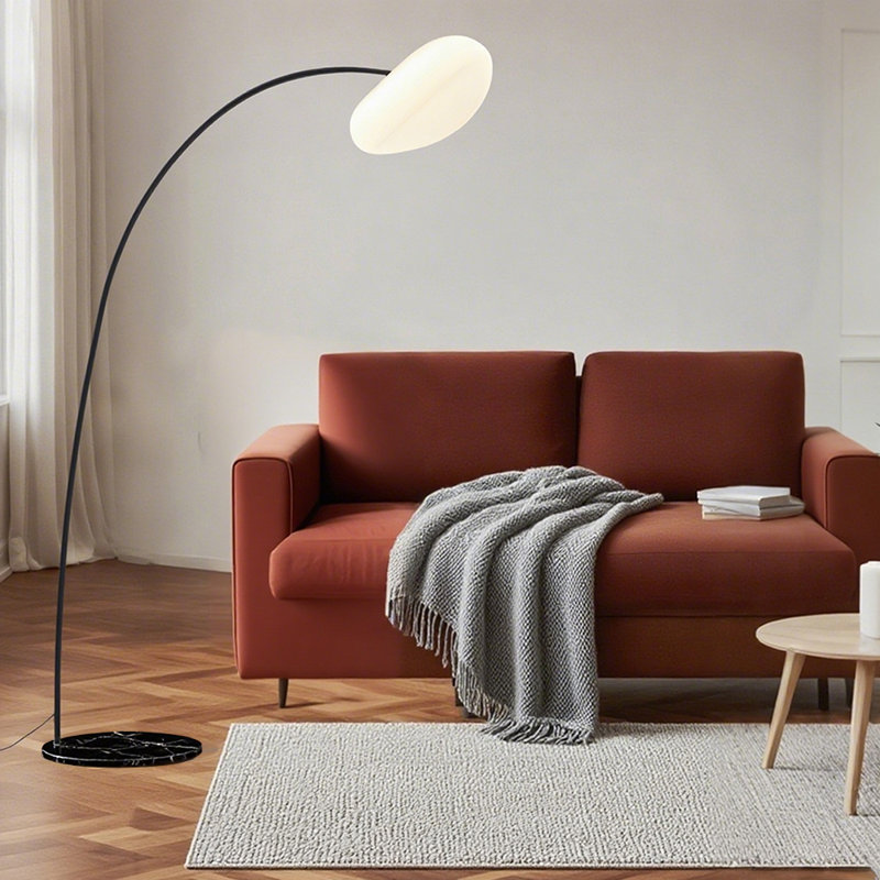 74'' Arc Floor Lamp, Creative Cloud Shaped Lampshade, Adjustable Height