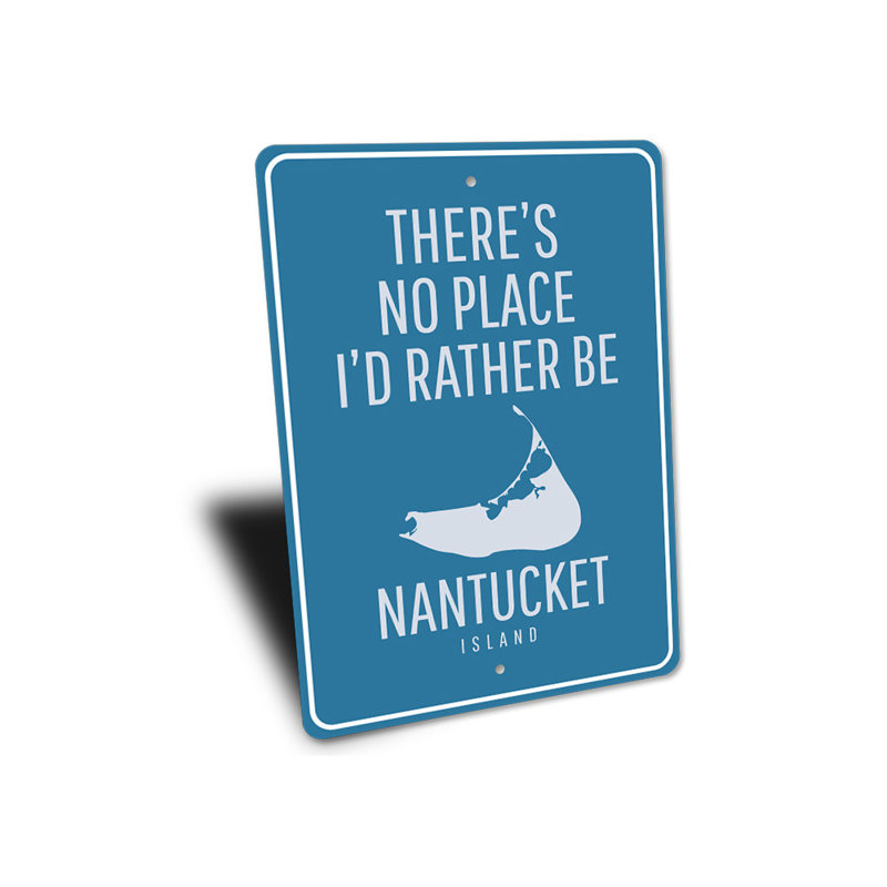 Enseigne en aluminium Nantucket, H 14 po x l 10 po x P 0,04 po