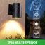 Luminaire mural d'extérieur moderne cylindrique E26 noir mat, lumière de porche imperméable, applique extérieure, pour patio, garage, porte