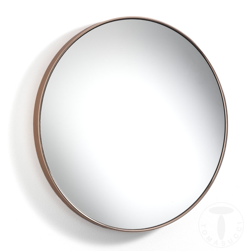 Metal Wall Mirror, Brown