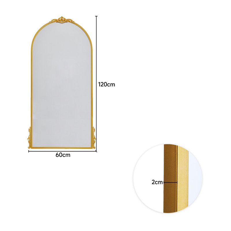 Kristian Iron Arch Mirror, 120cm H x 60cm W