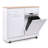 10-Gallon Double Tilt Trash Cabinet With 2 Drawers, Trash Cabinet With Storage On Wheels-105851170