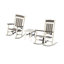 Ensemble de 3 chaises berçantes d'extérieur
