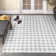 Lavande Plaid Wool Area Rug in Gray/White/Light Gray