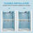  50-54"W x 72"H Aluminum Framed Double Sliding Shower Door 1/4" Clear Tempered Glass with Chrome Hardware-114988106