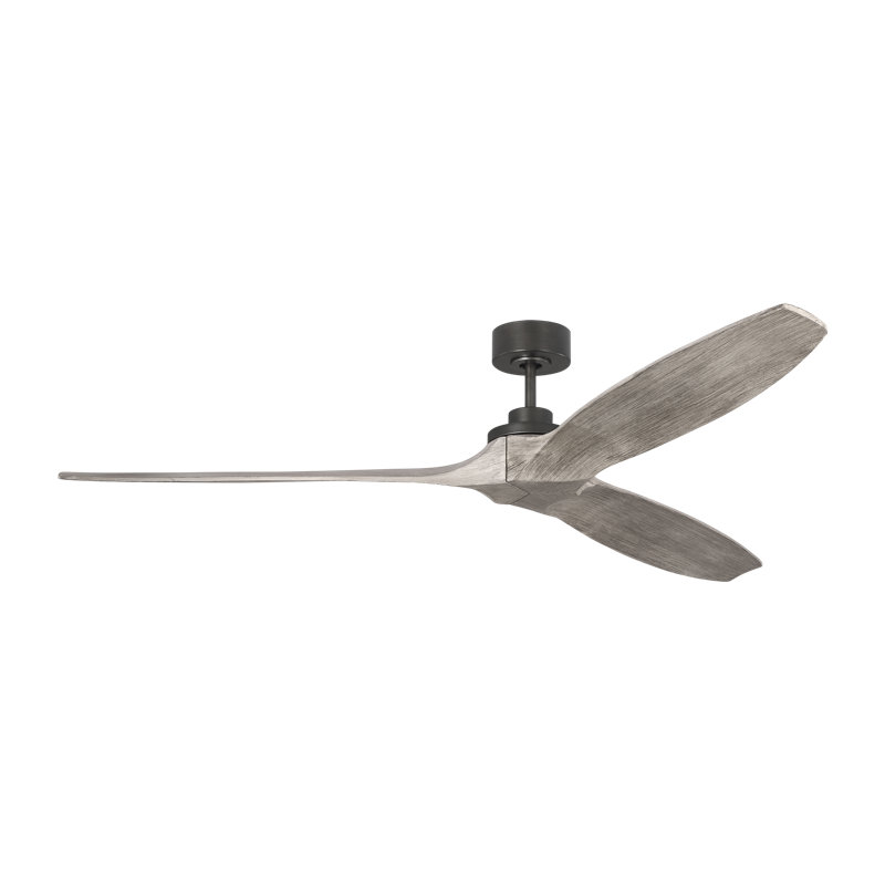  Collins Smart 70 Indoor Ceiling Fan with Threaded Downrod, Light Grey Weathered Oak blades and Handheld Remote, Aged Pewter