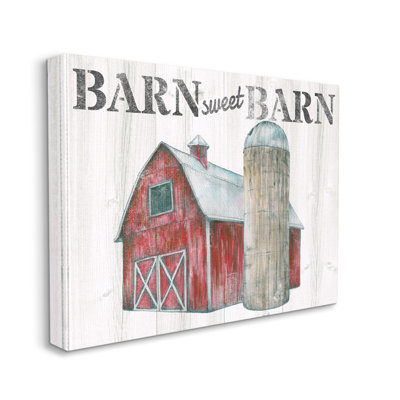 Art mural sur toile Sweet Barn rustic phrase par Studio 731 rep. Levison Designs
