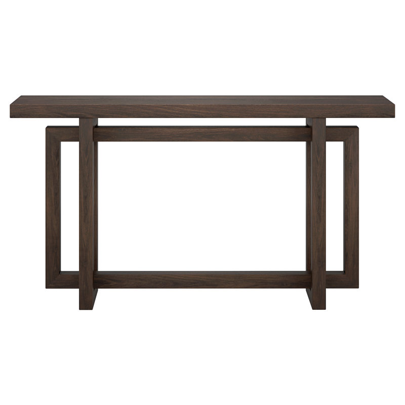 Ademide 111.7cm Console Table, 75cm H x 139.7cm W x 25.4cm D, Alder Brown