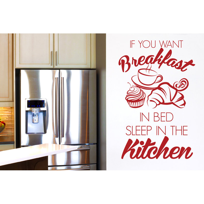 Food & Beverage Non-Wall Damaging Wall Decal, Dark Red