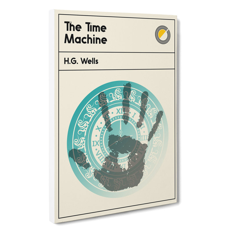 Book Cover the Time Machine H. G. Wells - Wrapped Canvas, 91cm H x 60cm W x 3cm D