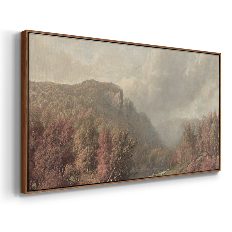 Série paysage - CDXLI - Toile tendue avec châssis encadré - Prêt à être accroché, Noyer, H 17 po x l 33 po
