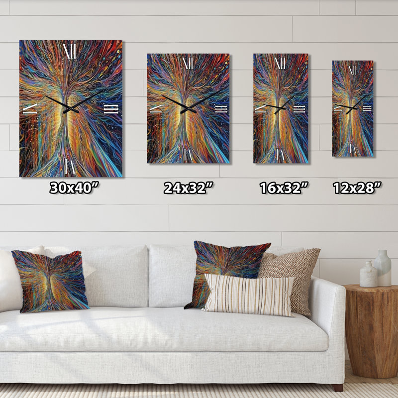 Horloge murale «The Energy Of A Mystical Radiant Tree I», Petit