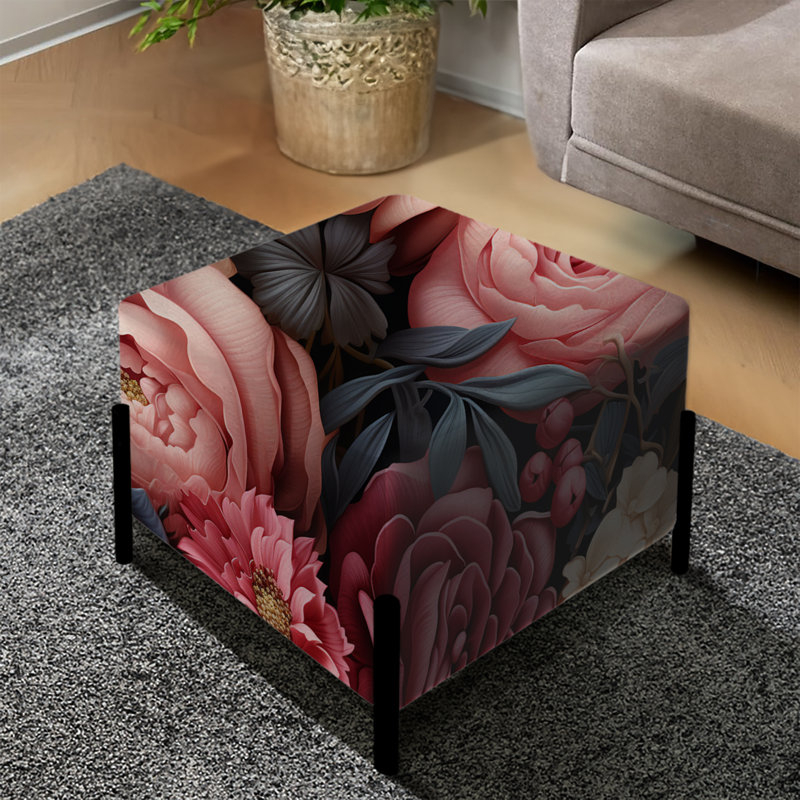 Victorian Rose Lavish Floral Floral - Repose-pieds carré floral