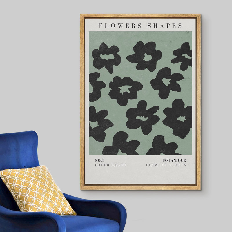 Silhouette de forêt, marguerite, fond vert, floral, nature, illustrations, moderne, décoratif, relax, calme, Naturel