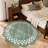 Scalloped Area Rugs Modern Bordered Accent Carpet,Non-Slip Floor Cover,Stain-Resistant Indoor Mat for Bedroom,Kitchen,Living Room-620051070-620051334