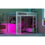 Metal Gaming Loft Bed With LED, Desk, Open Wardrobe And 3 Linen Storage Drawers