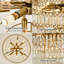 Lustre en cristal réglable 11 lumières, finition cuivre - prêt pour plafond incliné, 3 couleurs interchangeables, hauteur de 19,7 po à 56,1 po-1315942161-1315942157-1315308200
