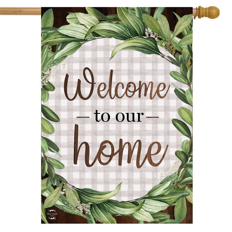 Welcome to Our Home Wreath - Drapeau de maison à double face