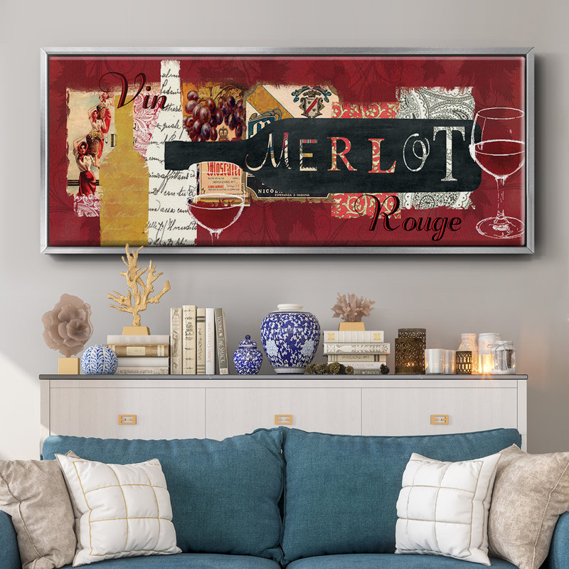 Merlot - toile encadrée, H 20 po x l 50 po