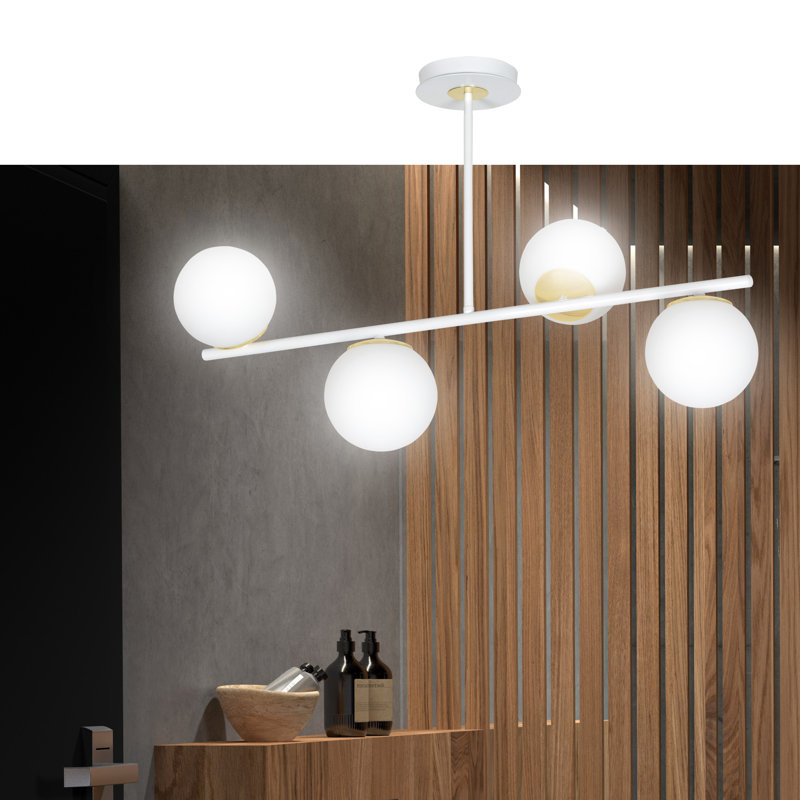 Gambier 4 - Light Unique/Statement Pendant, White