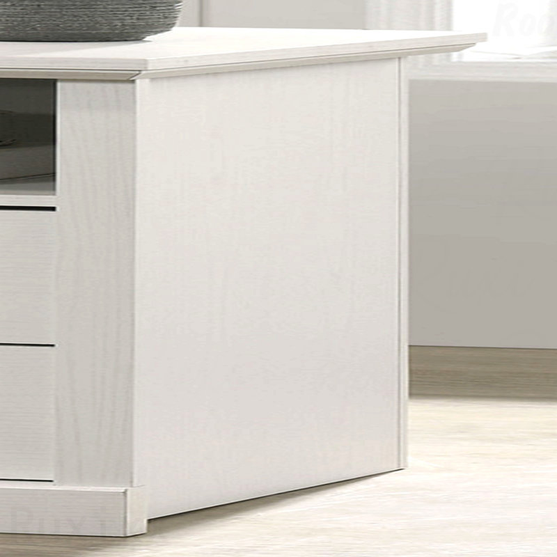 22"W White 2-Drawer Nightstand, Bedside Table with USB Charging Ports, White