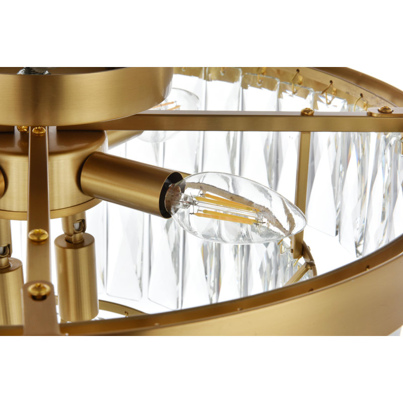 Iva 18 inch Flush Mount, Satin Gold